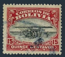 Bolivia C2,used.Michel 131. Air Post 1924.National Aviation School. - Bolivien