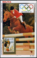 Bolivia 692a Note 1,MNH.Mi Bl.139. Olympics Los Angeles-1984.Equestrian. - Bolivie