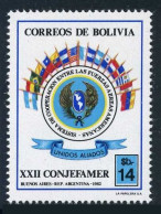 Bolivia 671, MNH. Mi 983. American Air-forces Commanders Conference, 1982. Flags - Bolivie