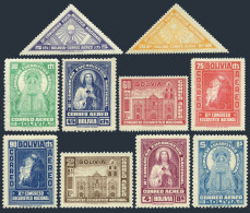 Bolivia C72-C81,hinged.Michel 310-319. National Eucharistic Congress,1939.Saints - Bolivie