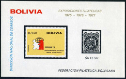Bolivia 564a Sheet,Michel Bl.50,MNH. PhilEXPO ESPANA-1975. - Bolivia