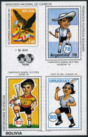 Bolivia C247a,C248a,MNH.Mi Bl.98-99. World Soccer Cup Argentina-1978,Spain-1982. - Bolivien