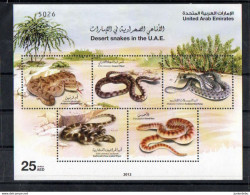 UAE - 2012 - Fauna - Desert Snakes In The U.A.R.- Miniature Sheet - MNH. ( OL 11/12/2022 ) - United Arab Emirates (General)