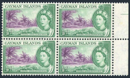 Cayman 136 Block/4, MNH. Michel 137. QE II 1953. Coconut Grove, Conch. - Iles Caïmans