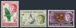 Cayman 153-155, Hinged. Michel 136-138. QE II. Cayman Parrot, Catboat, Orchid. - Iles Caïmans