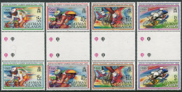 Cayman 653-656 Gutter Pairs, MNH. Mi 667-670. Olympics Barcelona-1992. Cycling. - Cayman (Isole)