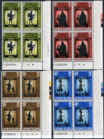 Cayman 258-261 Blocks/4, MNH. Michel 257-260. Charles Dickens Centenary, 1970. - Kaaiman Eilanden