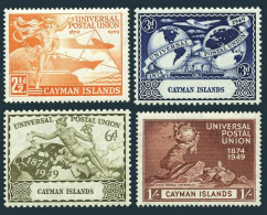 Cayman 118-121, Hinged. Mi 119-122. UPU-75, 1949. Mercury,Plane,Ship, Hemisphere - Iles Caïmans