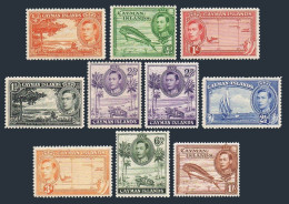 Cayman 100-108,104a,MNH. King George VI,1938.Beach,Dolphin,Map,Turtle,Schooner. - Cayman (Isole)