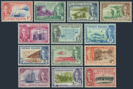 Cayman 122-134, Lightly Hinged. Mi 123-135. George VI, 1950. Boats, Fist, Turtle - Cayman Islands