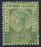 Cayman 1, Hinged. Michel 1. Queen Victoria, 1900. - Iles Caïmans