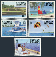 Cayman 574-578,lightly Hinged. Tourism 1987.Golf,Sailing,Snorkeling,Para-sailing - Cayman Islands