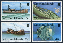 Cayman 539-542,lightly Hinged.Michel 549-552. Unspecified Shipwrecks,1985. - Kaimaninseln