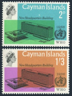 Cayman 184-185, MNH. Michel 185-186. New WHO Headquarters, 1966. - Cayman (Isole)