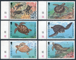 Cayman 693-698, MNH. Mi 721-732. Sea Turtles 1995. Green,Kemp's Ridley,Hawksbill - Iles Caïmans