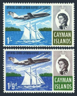 Cayman 191-192, MNH. Michel 192-193. Cayman Airport Jet Service, 1966. Yacht. - Cayman Islands