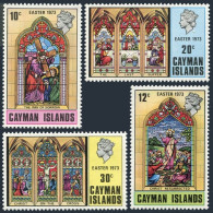 Cayman 310-313, 313a Sheet, MNH. Mi 309-312,Bl.4. Easter. Stained Glass Windows. - Cayman (Isole)
