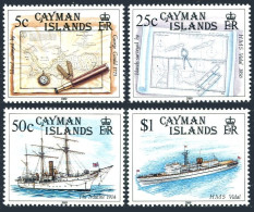 Cayman 614-617, MNH. Michel 628-631. Maps Or Survey Ships, 1989. - Iles Caïmans
