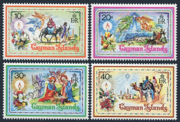 Cayman 430-433, MNH. Mi 434-447. Christmas 1979. Donkey, Camel, Flowers, Angels. - Caimán (Islas)