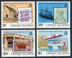 Cayman 604-607,MNH.Michel 614-617. Post Office-100,1989.Ships,Airplane,Car. - Cayman (Isole)