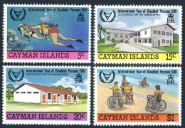 Cayman 474-477, MNH. Mi 478-481. Year Of Disabled 1981. Scuba Divers, Schools, - Caimán (Islas)