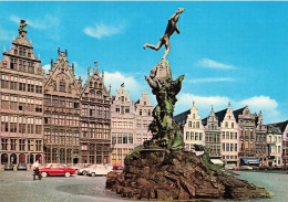 BELGIQUE - Anvers - Le Brabo Et Anciennes Maisons Des Corporations - Animé - Colorisé - Carte Postale - Antwerpen
