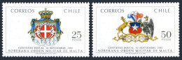 Chile 632-633, MNH. Mi . Postal Agreement With Order Of Malta, 1983.  - Chile