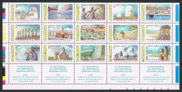 Chile 674 Ao-labels, MNH. Mi 1045-1059. Regionalization,10th Ann.1984.Landmarks. - Cile