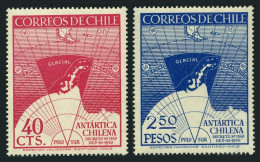 Chile 247-248 Hinged. Michel 355-356. Chile Claims, Antarctic Territory, 1947. - Chile