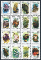 Chile 967 Ap Sheet, MNH. Mi 1444-1459. Marine Life, Flora, Fauna, Shells, 1991. - Chili