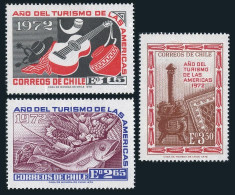 Chile 430-432,MNH.Michel 784-786. Tourism Year 1972.Guitar,Fish,Fruits,Stove,rug - Chili