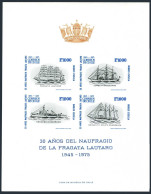 Chile 472e Card,MNH.Michel 838-841a Sheet. Shipwreck:Training Frigate Lautaro, - Chili