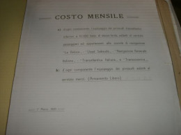TABELLA COSTO MENSILE COMPONENTE EQUIPAGGIO PIROSCAFI TRANSATLANTICI 1920 - Documents Historiques