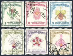 Colombia 546-551, Used. Michel 500-505. Orchids 1947. - Colombie