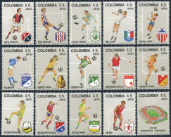 Colombia C720a-C720o, MNH. Michel 1562-1576. World Soccer Cup Spain-1982. - Colombie