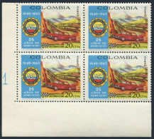 Colombia C480 Block/4,MNH.Michel 1068. Automobile Club Of Colombia,25,1966. - Colombia