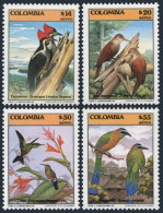 Colombia C749-C752, MNH. Michel 1629. Birds 1985. Dryocopus Limeatus Nuperus, - Colombie