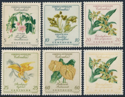 Colombia C420-C425 & Color Varieties, MNH. Michel 910-913,916,925. Flowers 1962. - Colombie