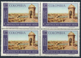 Colombia C461 Block/4,MNH.Michel 1054. Cartagena's Independence In 1811.1964. - Colombia