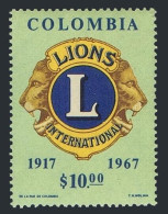 Colombia 770, MNH. Michel 1106. Lions International, 50th Ann. 1967. - Kolumbien