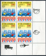 Colombia 1106 Block/4,MNH.Michel 1951. UPAEP 1994.Methods Of Mail Delivery. - Colombie