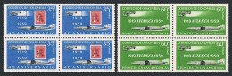 Colombia C347-C348 Blocks/4,MNH.Mi 893-894. AVIANCA Company,1960.Stamp.planes. - Colombia