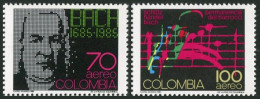 Colombia C766-C767,MNH.Michel 1678-1679. Bach,Handel,Schutz,composers,1986. - Colombia