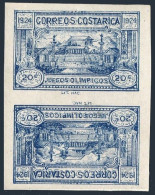 Costa Rica B4 Tete-beche,MNH. Mi 127BK. Athletic Games, San Jose-1924. Parthenon - Costa Rica