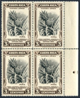 Costa Rica C199 Block/4, MNH. Agricultural Livestock Fair, 1950. Pineapple. - Costa Rica