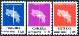 Costa Rica C729-C731, MNH. Michel 1005-1007. Christmas 1978. Map, Star. - Costa Rica