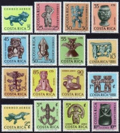 Costa Rica C378-C393, MNH. Michel 641-656. Ancient Art, 1963-1964. - Costa Rica