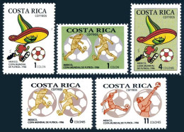 Costa Rica 369-373, MNH. Michel 1296-1300. World Soccer Cup Mexico-1986. - Costa Rica