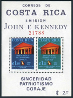 Costa Rica C420a, C420a Imperf, MNH. Michel 687 Bl.8A-8B. John F. Kennedy, 1965. - Costa Rica