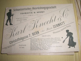 BIGLIETTO PUBBLICITARIO 1900 ZERMATT - Documents Historiques